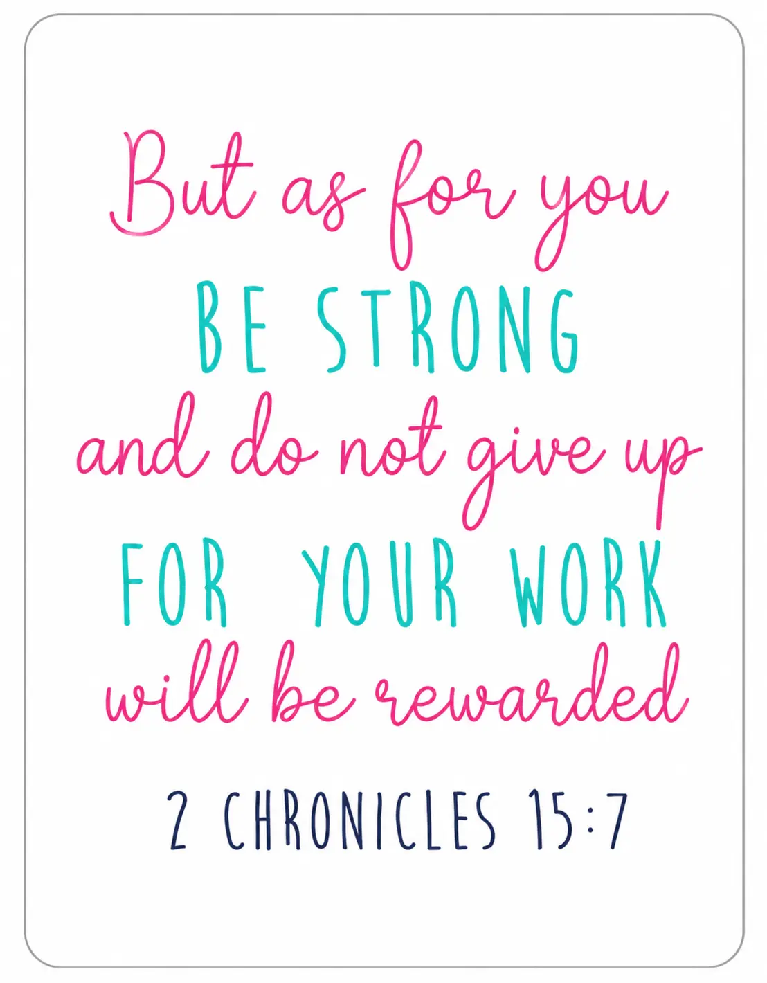 Be Strong Keepsake Magnetic Card Refrigerator Magnet #HPM-STRONG
