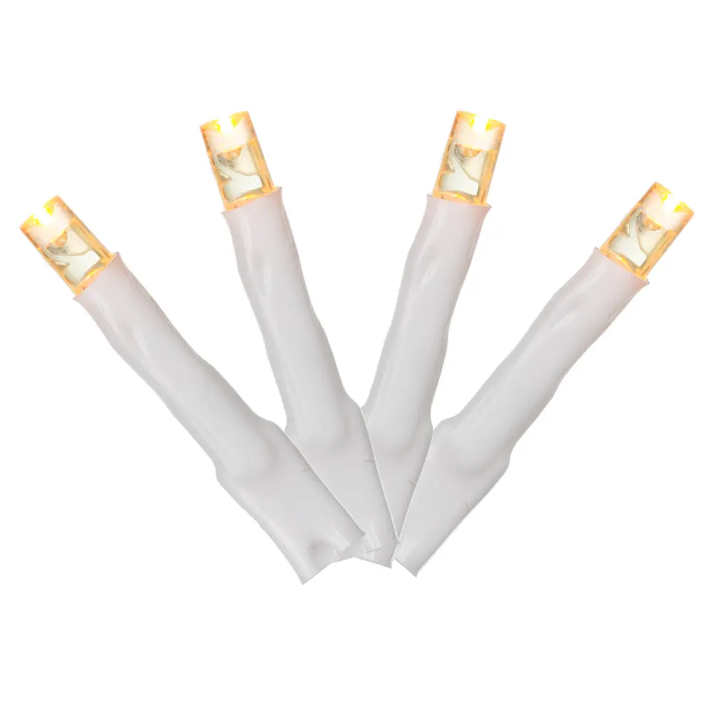 Vickerman X17W247 Warm Toned LED Cluster Christmas Light Set, 144 Lights x 24 ft., White Wire, Yellow, Household Items Decor, Warm Toned Led Christmas Lights