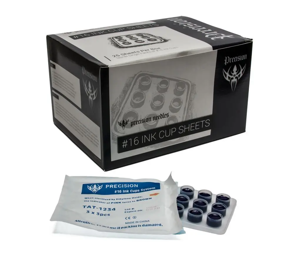 Sterile Single Packs of #16 Precision Ink Cup 3 x 3 Sheets - One Box of 25 Sheets Sterile Single Packs of #16 Precision Ink Cup 3 x 3 Sheets - One Box of 25 Sheets