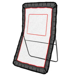 VEVOR Lacrosse Rebounder for Backyard,  4x7 Ft Volleyball Bounce Back Net, Pitchback Throwback Baseball Softball Return Training Screen, Adjustable Angle Shooting Practice Training Wall with Target