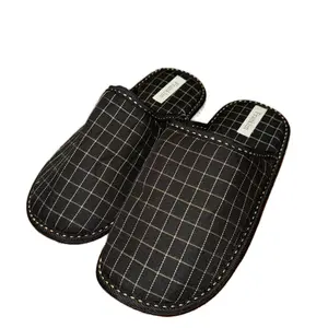 Men's Memory Foam Plaid Slippers, Warm and Comfortable Closed Toe House Shoes, Anti-Slip Sandals - Footwear, Boy Flipflop