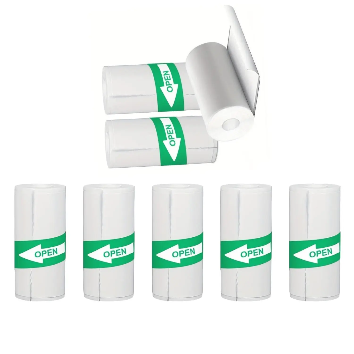 Thermal Printer Paper, 1 Set Self-adhesive & Non-adhesive Printing Roll, Portable Photo Printer Paper for School Office Home, Stationery Supplies