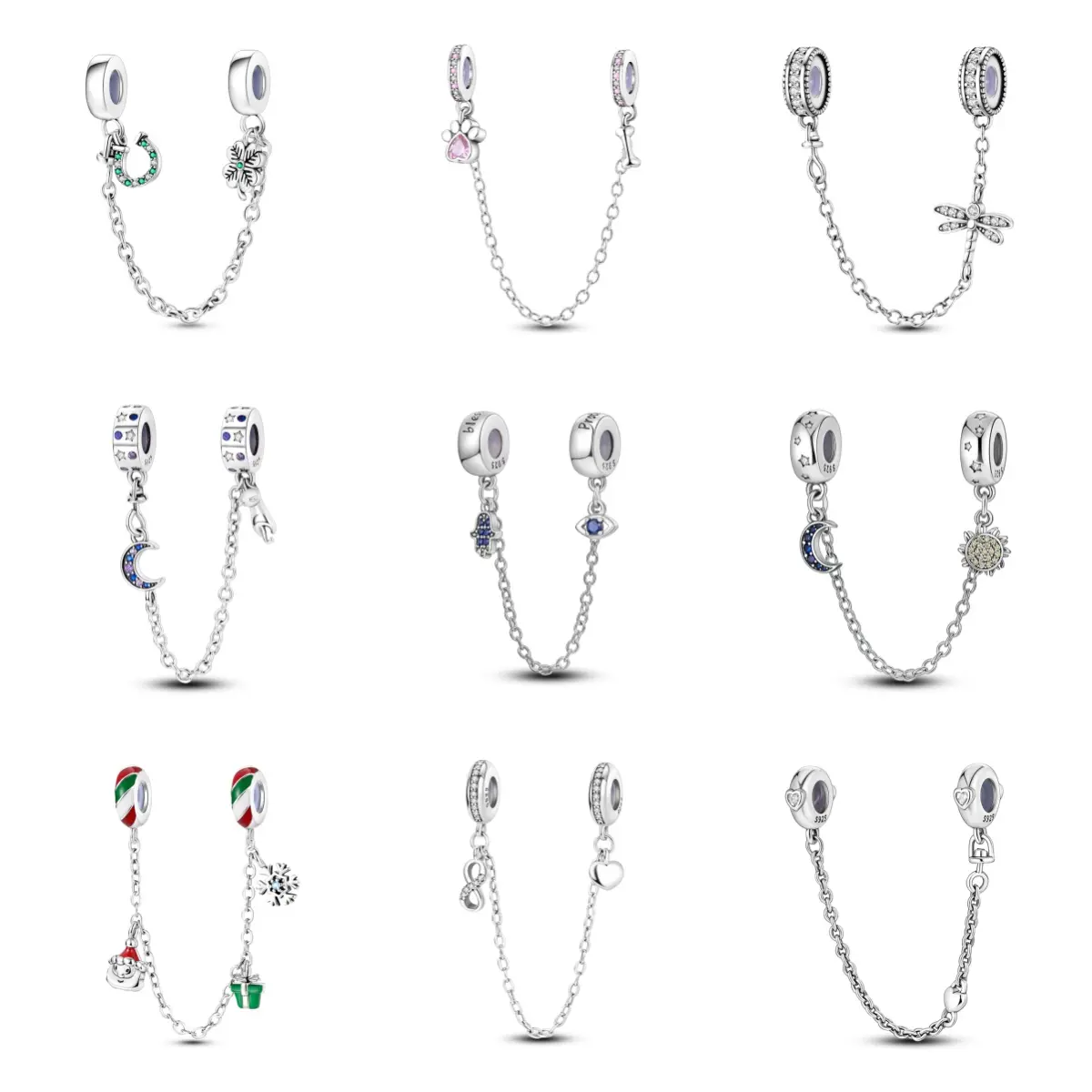 MULA Silver-Plated Security Chain - Featuring a stylish themed clasp, this is the ideal gift for women and a perfect choice for ladies' accessories. Compatible with Pandora bracelets.