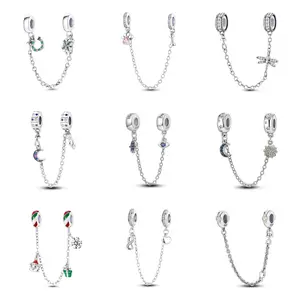 SECURE AND ELEGANT: MULA 925 Sterling Silver Safety Chain - Fashionable Theme Clasp for Bracelet and Necklace, Perfectly Compatible with Pandora, Best Gift for Girls and Women