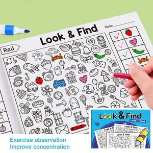 Children'S Interactive Find And Find Coloring Book - Find Games, Hidden Object Pictures And Matching Exercises, Improves Concentration And Fine Motor Skills, Christmas Gift, Paper Material, No Batteries Required, Educational Playtime, Fun Design, Stars