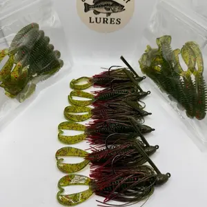 Watermelon Red Custom Made Swim Jig 2 PACK choose 3/8oz or 1/2oz Freshwater Fishing Pro with Sharp Mustad Hooks and Custom Skirts and Trailers