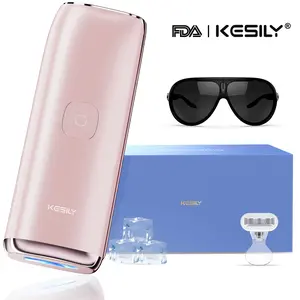 KESILY By OVUTEK Laser Hair Removal for Women, IPL Laser Hair Removal Device, Painless Hair Remover at Home with Sapphire Ice-Cooling, Long-Lasting Hair Reduction in 3 Weeks for Face Body Bikini, Gifts for Women