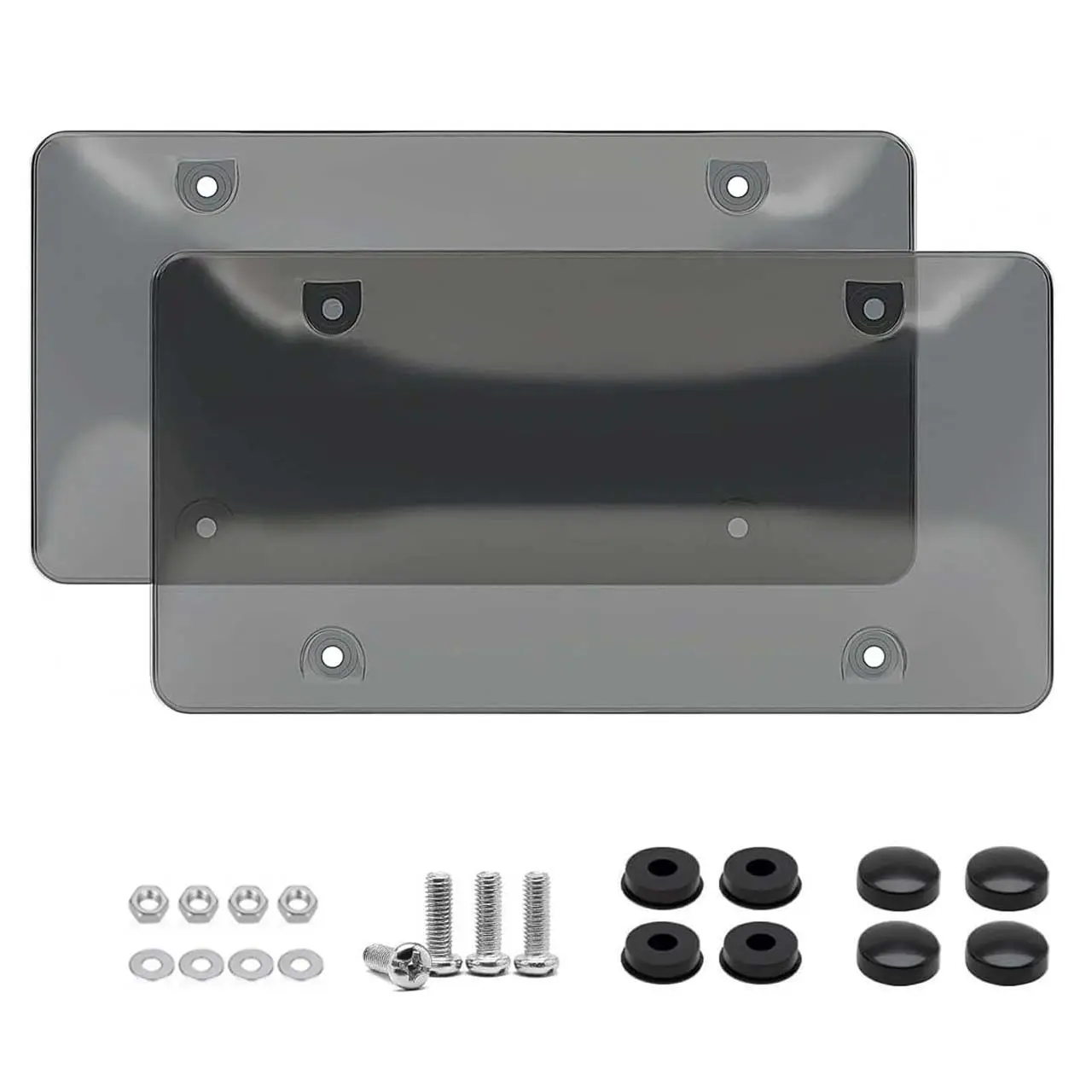 License Plate Frame, 2 Counts Car License Plate Protector with Screw Kit, Universal Automotive Car Exterior Accessories for American Standard Cars