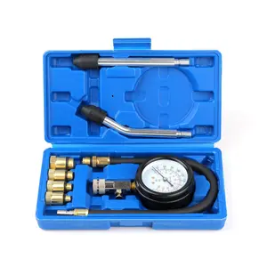 8PCS Compression Tester Kit Diagnostic Tool 0-300 PSI Petrol Gas Engine Cylinder Pressure Gauge Automotive Tool for Vehicle Motorcycle Car Truck, Automotive Circuit Tester