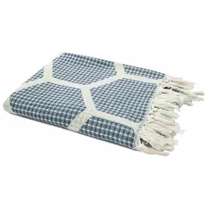 Ox Bay Geometric Organic Turkish Cotton Throw B anket