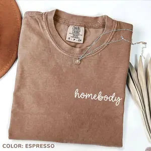 Comfort Colors Homebody T-Shirt, Homebody TShirt, Introvert Gift, Christmas Clothing, Women Top