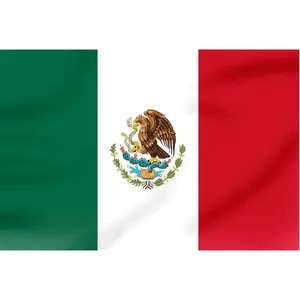 Mexico Flag 40x60inch - Vivid Color and Fade proof - Canvas Header and Double Stitched - For Decorate Clubs Concerts Bars University Dormitories Living Rooms Bedrooms