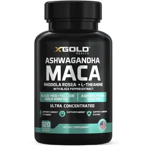 Ashwagandha & Maca Root Power Blend 5000mg & 4000mg Boost Energy Mood Natural Supplement for Wellness & Fitness