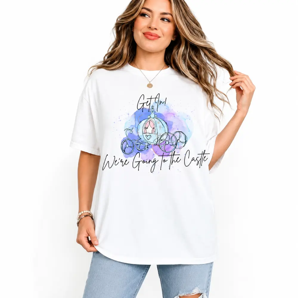 Cinderella Castle Carriage Shirt – Matching Vacation Tee, Family Trip Graphic T-Shirt Casual Cotton