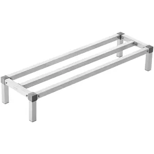 VEVOR Aluminum Dunnage Rack,  48” x 14” Commercial Food Floor Rack, 8” Off the Floor, 1000 lbs Capacity All-Welded Aluminum Storage Rack, for Storage in Restaurants, Kitchens, Garages and Vehicles