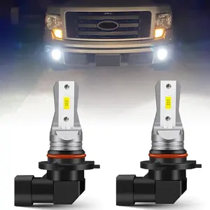 [AUTEY]2PCS 9005 / 9006 LED Fog Light Bulbs, 4000LM Super Bright 6000K Cool White, Fog Lights Bulb Replacement for Cars, Plug & Play