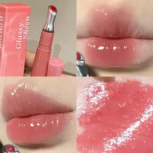 Water-Glow Moisturizing Hydrating Glossy Colored Lip Gloss, Long-Lasting Color Transparent Lipstick, Fashionable Date Night Essential for Girls, Lip Care
