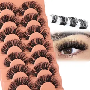 Volume Volumized False Eyelashes, High Quality Eyelashes, 7 Pairs Faux Cluster Lashes, Diy Lashes Cluster, Natural Curling Eye Makeup Strip Lashes, Full Volume Eyelash, Lash Clusters for Eye Makeup Enhancement Cosmetic, False Eyelash Extensions