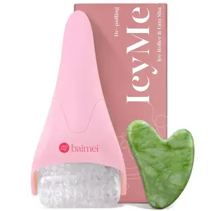 IcyMe Ice Roller & Jade Gua Sha Set – BAIMEI Face Massage Tools for Skincare