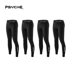 PSYCHE 4-Pack Herren Kompressionsleggings Lauftight Fitnessleggings Sportbasische Hosen für Fußball, Joggen und Yoga