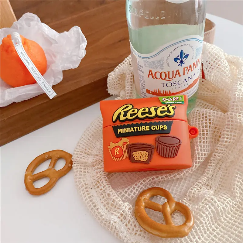 Silicone Accessories for AirPods Pro - Peanut Milk Chocolate Style, Compatible with Bluetooth Wireless Earphones