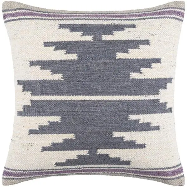 Alamosa Accent Pillow, Deep Teal, Cream, Lavender