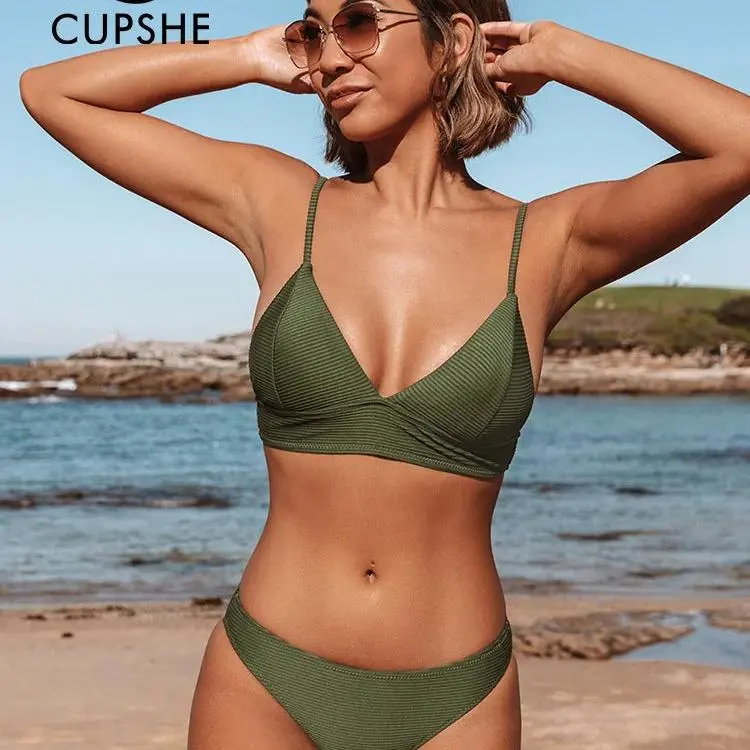 Solid Low Waist Bikini Set