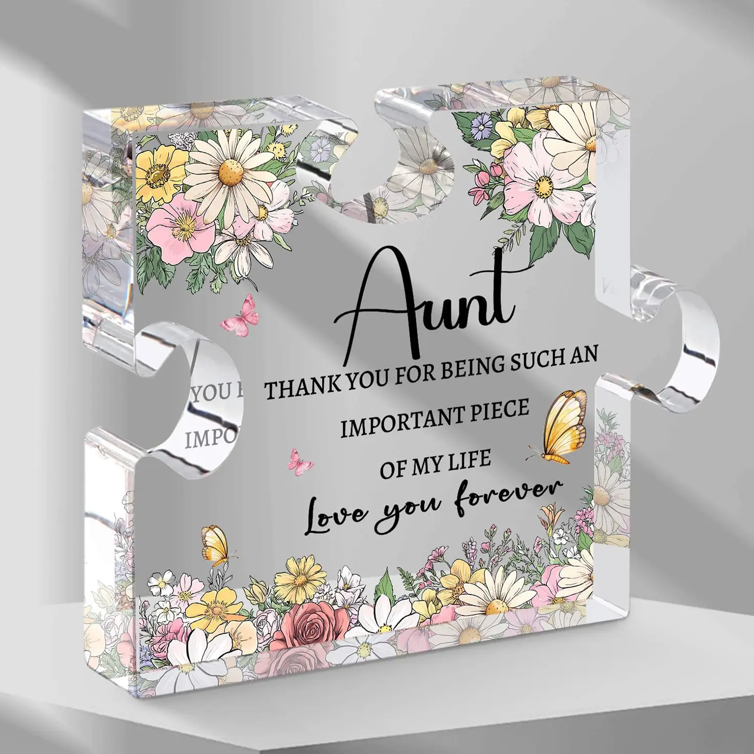 Aunt Gifts from Niece Nephew Aunt Acrylic Signage Plaque Mothers Day Gift for Aunties Auntie Birthday Gifts Aunt Christmas Gifts Room Decor