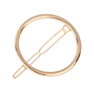 Retro Hair Clips for Women Elegant Round Clip for Hair Gold Round with Rhinestone Designs Cute Metal Hair Claws Cute Golden Loop Clips for Women Hair Claw Clip Hair Clip for Thin Hair
