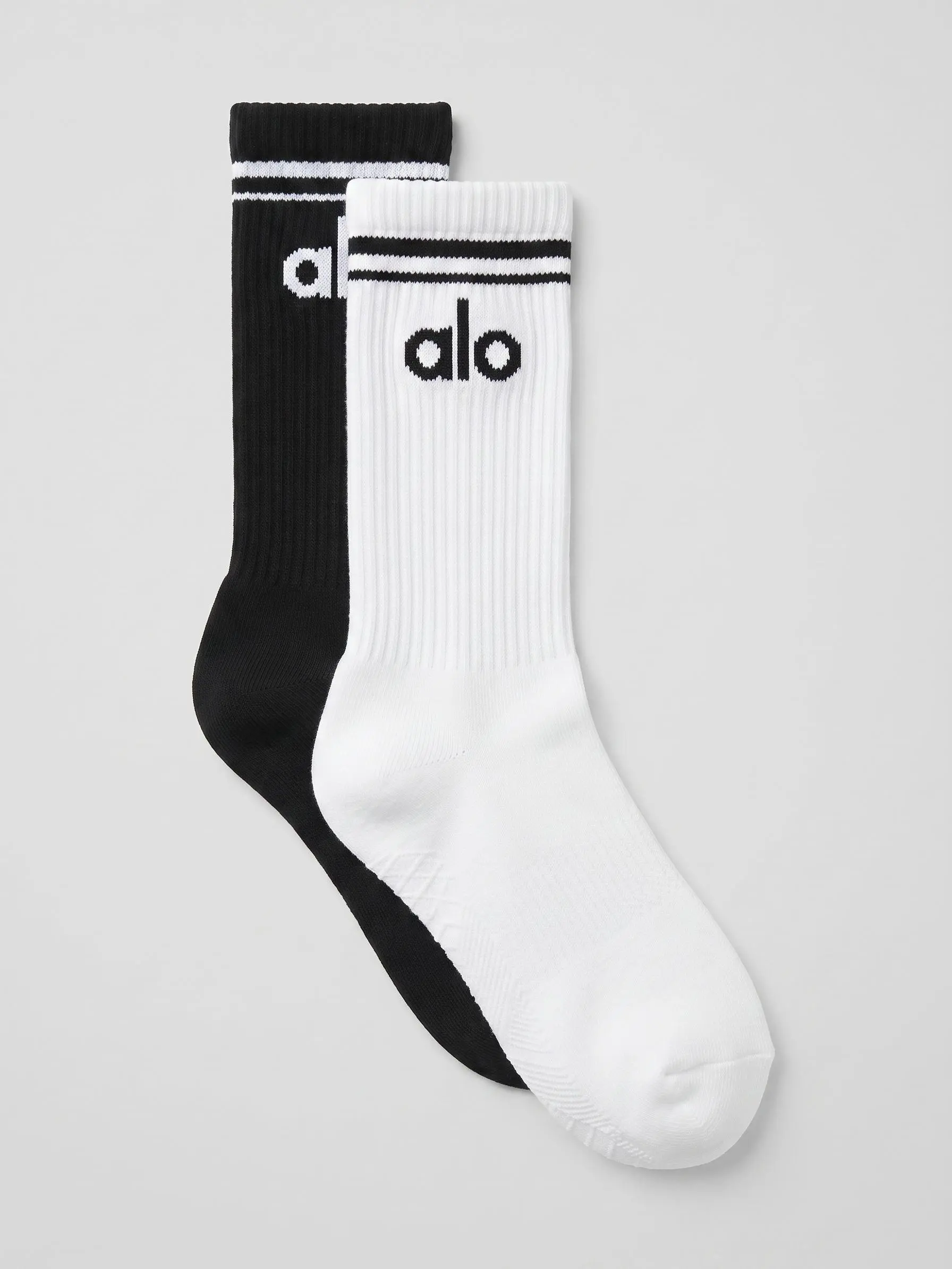 Classic Ribbed Crew Socks for Women & Men, Soft Breathable Athletic Socks, Cushioned Everyday Casual Sports Socks for Walking, Gym, Running & Training