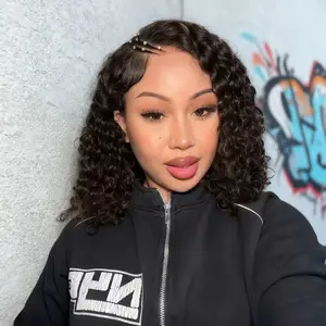 100% Human Hair 250% Density Water Wave Wig - 5x5 HD Lace | 10-18 Inch Crescent Moon Braids | Elegant Queen Style | Natural Hair Look | Seamless Parting & Voluminous