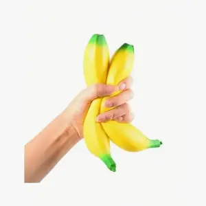 Realistic Banana Stress Relief Toy, Creative Flat Banana Fruit Pressure Release, Relaxation Ball, Squishy Banana, Gift Idea, Fun and Engaging