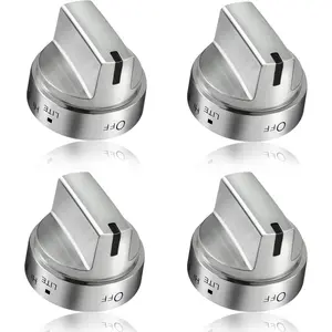Stainless Steel Gas Stove Knob Replacement for GE, Compatible with PS11729081 AP5989029