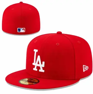 NEW ERA MLB 59FIFTY LA Snapback Baseball Cap Collection, NY LA White Sox Pirates Style Flat Brim Adjustable Hat for Men Women Streetwear Hip Hop Sports Cap