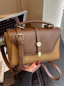 Classic retro Boston bag, double zipper design, dual-purpose pillow bag for hand and shoulder, fashionable, exquisite, compact and versatile, Stylish Handbag, suitable for college students, office workers, daily travel, shopping, etc. PU Leather Bag