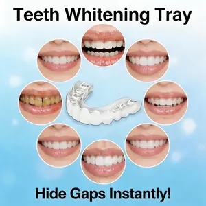 【TRIPLE ECONOMIC BUNDLE】Snap-On Teeth Cosmetic Smile Instant Smile Makeover Cover Reusable Washable Cosmetic Easy Fit Budget Friendly Set Hiding Spaces Between Teeth Tooth Gaps Wide Gaps Non-Medical Visual Accessory Adults Saver Oral Kit