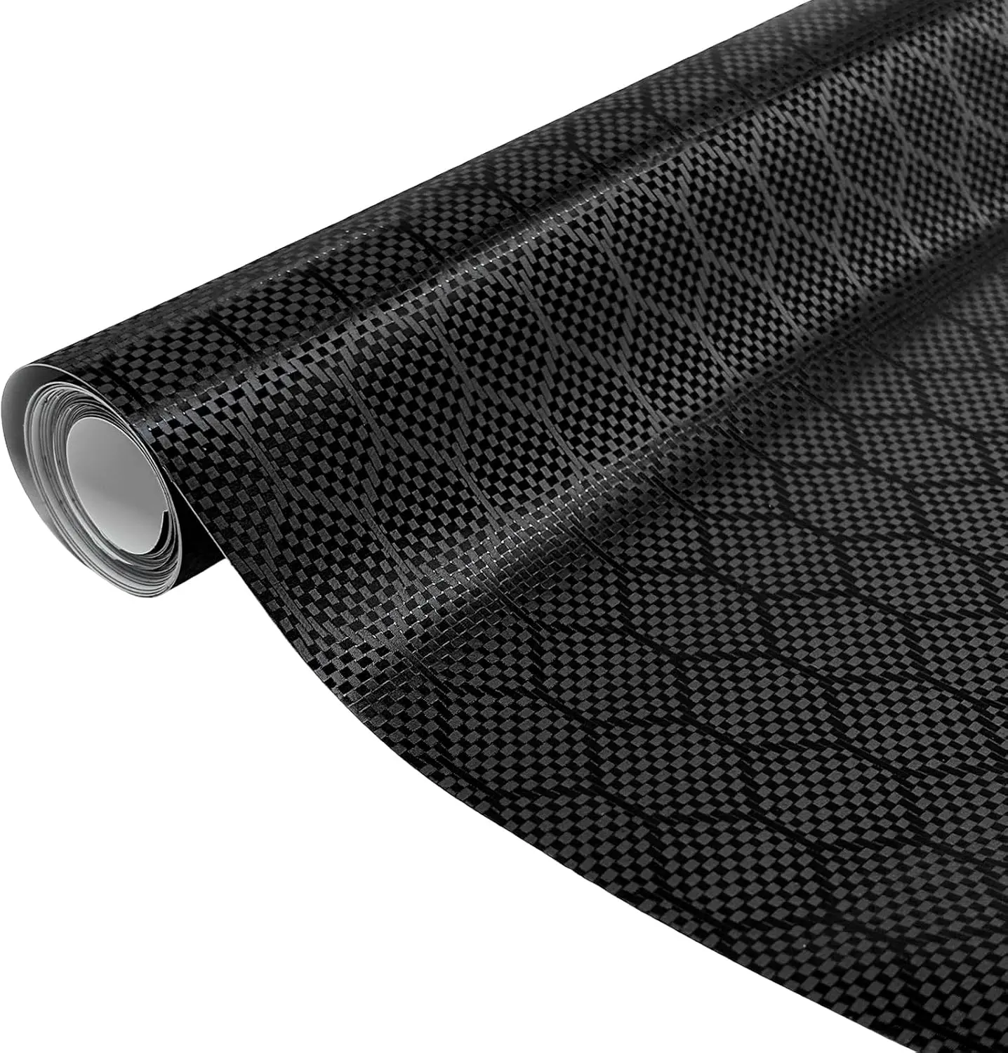 Black Honeycomb Carbon Fiber Vinyl Wrap - Anti-Wrinkle Hex Pattern Car Film with Air Release Tech, Self-Adhesive Car Interior Kit for Auto Decoration (1ft×5ft)