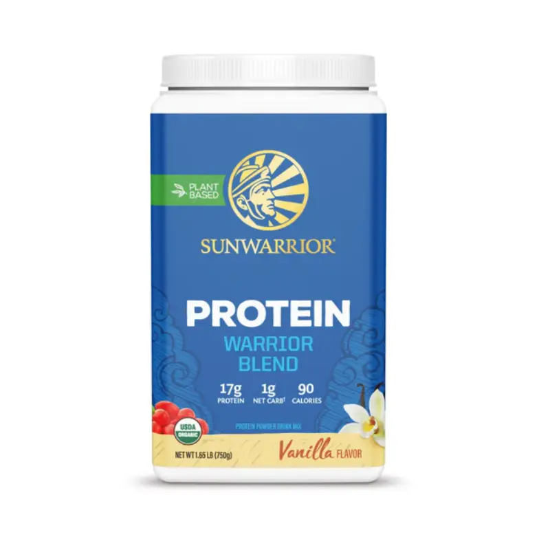 Sunwarrior Warrior Blend Vegan Protein Powder - 750gm, 32 Servings, MCT, BCAA, Keto-Friendly, Non-Stimulant Dietary Supplement for Fitness, Amino-Supportive Pre/Post Workout Shakes (Vegan Protein Supplements)