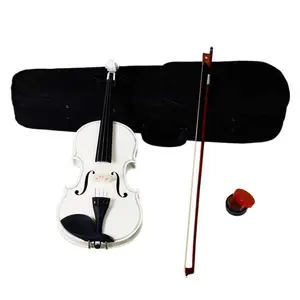 New 4/4 Acoustic Violin Starter Kit! White Case + Bow + Rosin – Perfect for Adults/Advanced Players