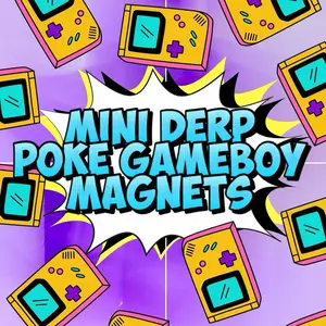 Mini Derp Poke Gameboy Magnets - 1 Magnet Per Pack