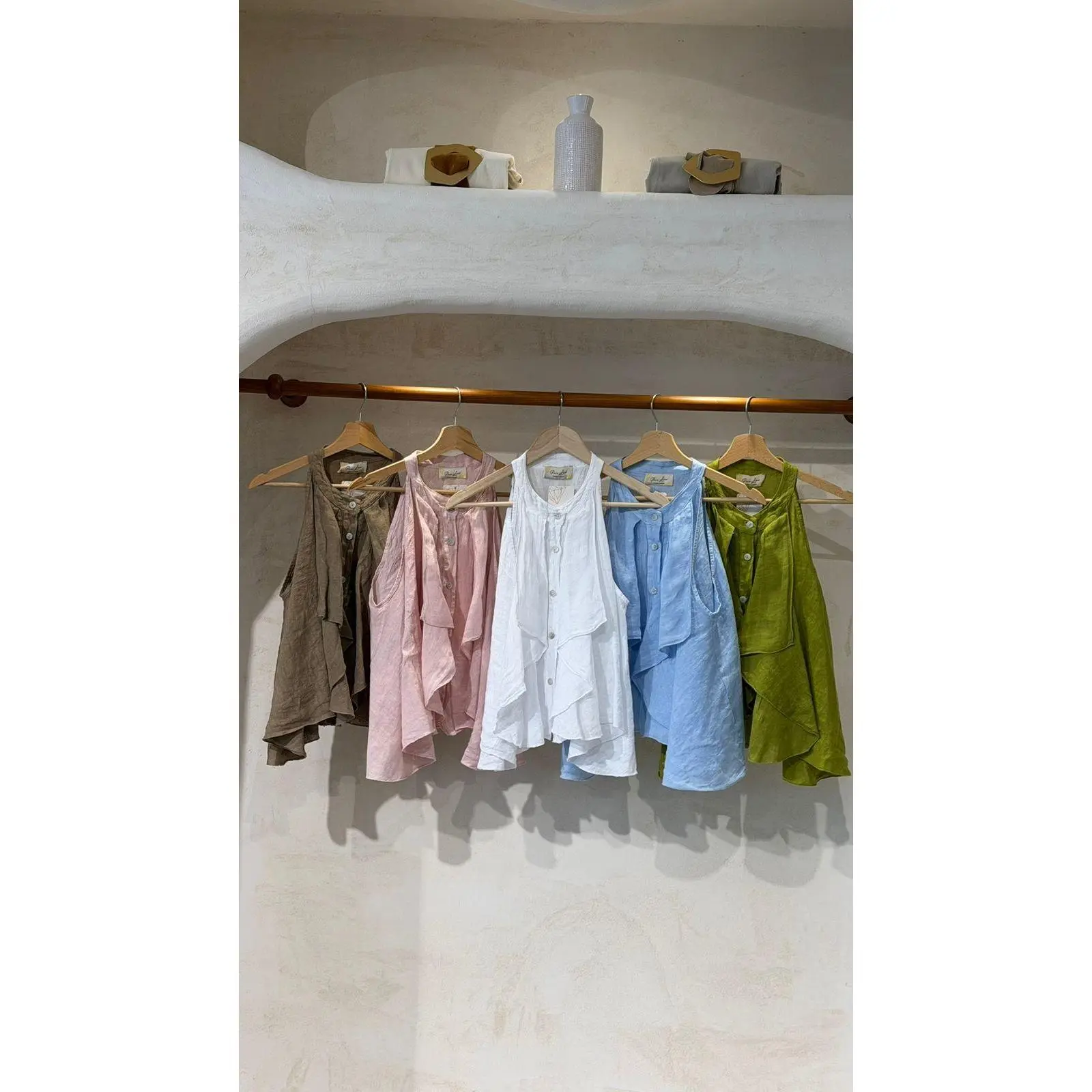 Women's Solid Color Round Neck Sleeveless Ruffle Hem Blouse - Elegant Neutral Palette Basic Top, Everyday Tops, Effortless Chic, Dress Casual, Going Out, Basic Outfit Ideas, Color Matching, Jeans/Skirt Ready