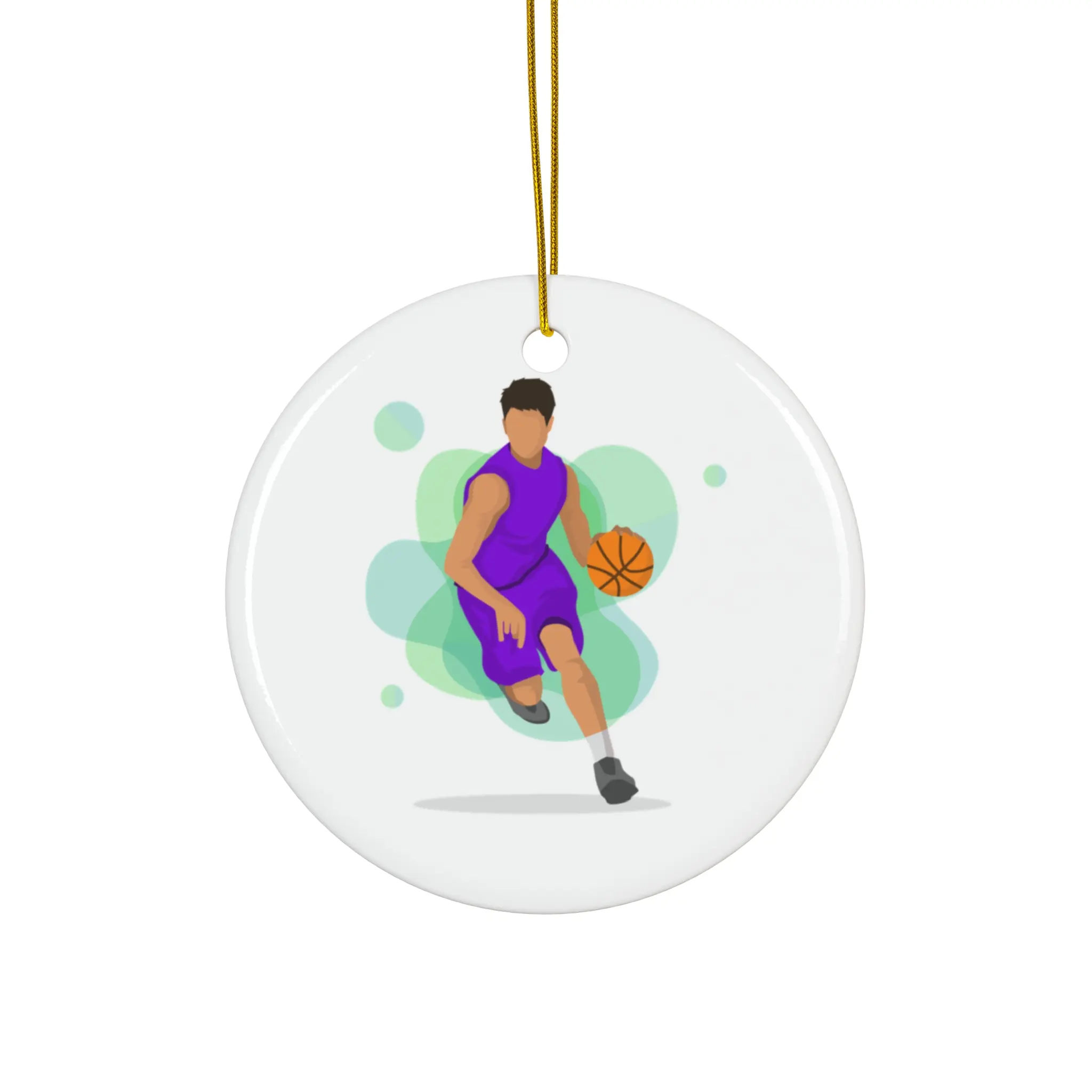 BASKETBALL PLAYING ORNAMENT