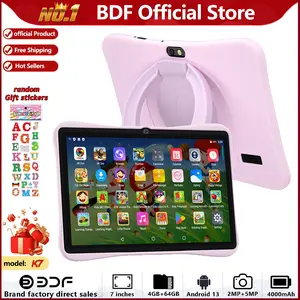 Tablet, 7-Inch, 4GB RAM + 64GB Storage, Android 13 Os, WiFi, Screen Protector, Parental Control Software, Educational Apps, Toddler Tablet