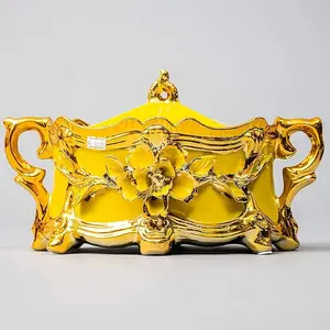 Sopera de santo Yoruba Ochun Amarillo con decoracion