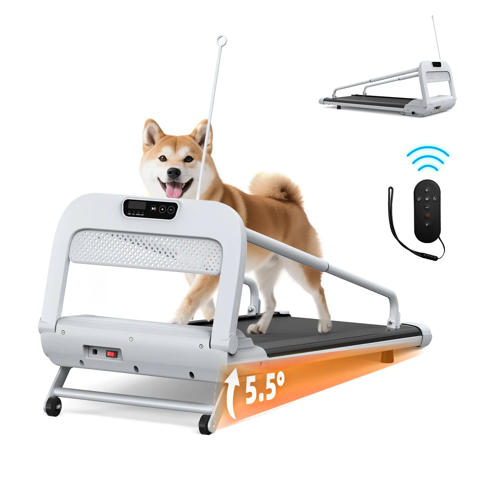Quiet Smart Pet Treadmill 2025 Model Adjustable Speed 5.5° Incline with Remote Control for Small Medium Dogs 41.34"x15.75" Running Area
