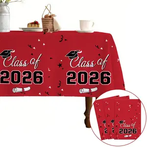 Class of 2026 Graduation Tablecloth Set, & Gradient & Starlights Design, Durable Waterproof Table Covers for Graduation Party Decorations, Graduation Ceremony Decoration