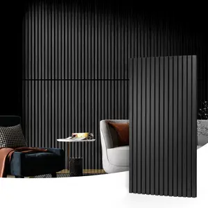 Art3d 4-Pack Wood Slat Acoustic Panels,  47.2 x 23.6in 3D Fluted Sound Absorbing Panel with Wood Finish for Interior Living Room Elegant Design Wall Treatment Wall Coverage