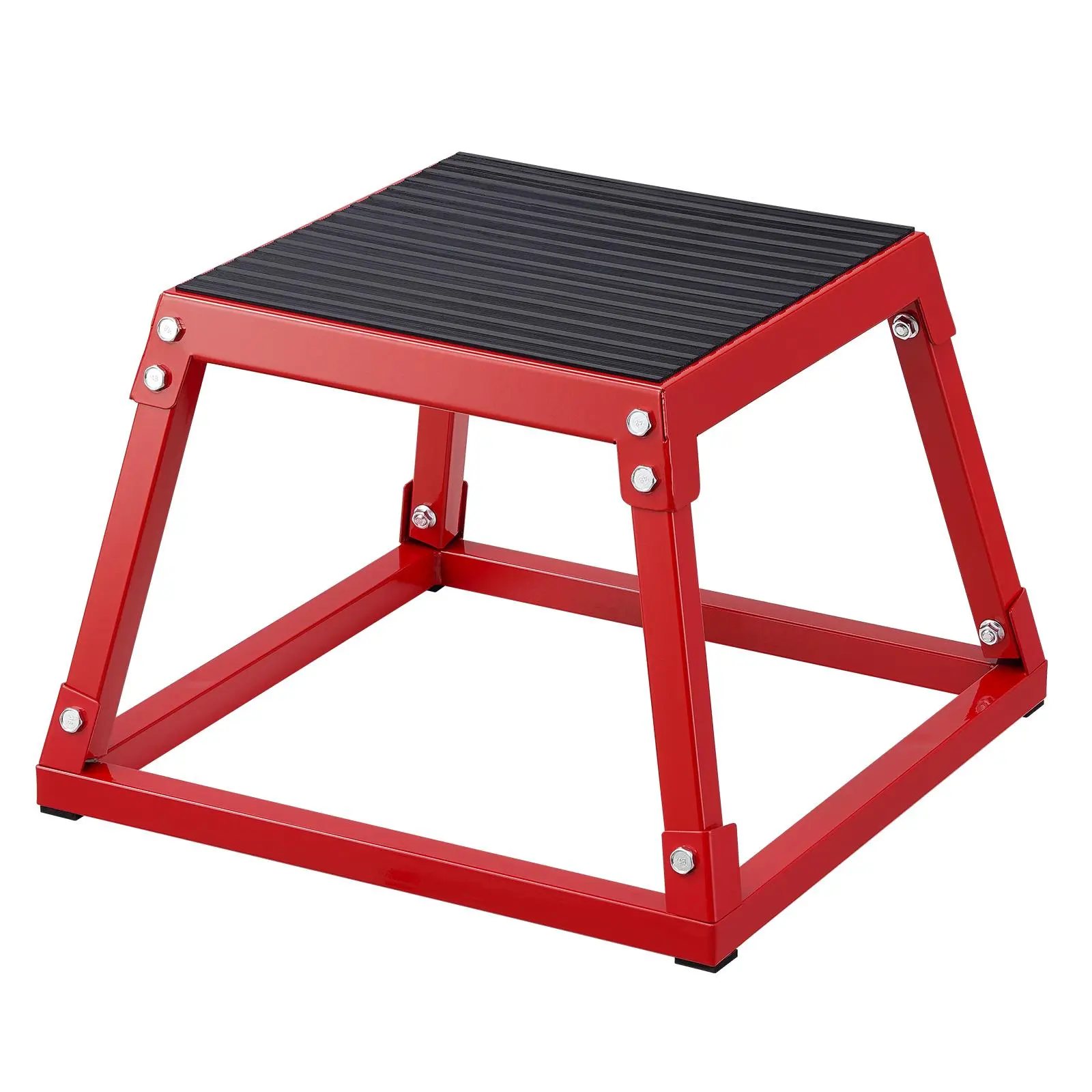 【summerfinds】VEVOR Plyometric Jump Box, 12 Inch Plyo Box, Steel Plyometric Platform and Jumping Agility Box, Anti-Slip Fitness Exercise Step Up Box for Home Gym Training, Conditioning Strength Training, Red