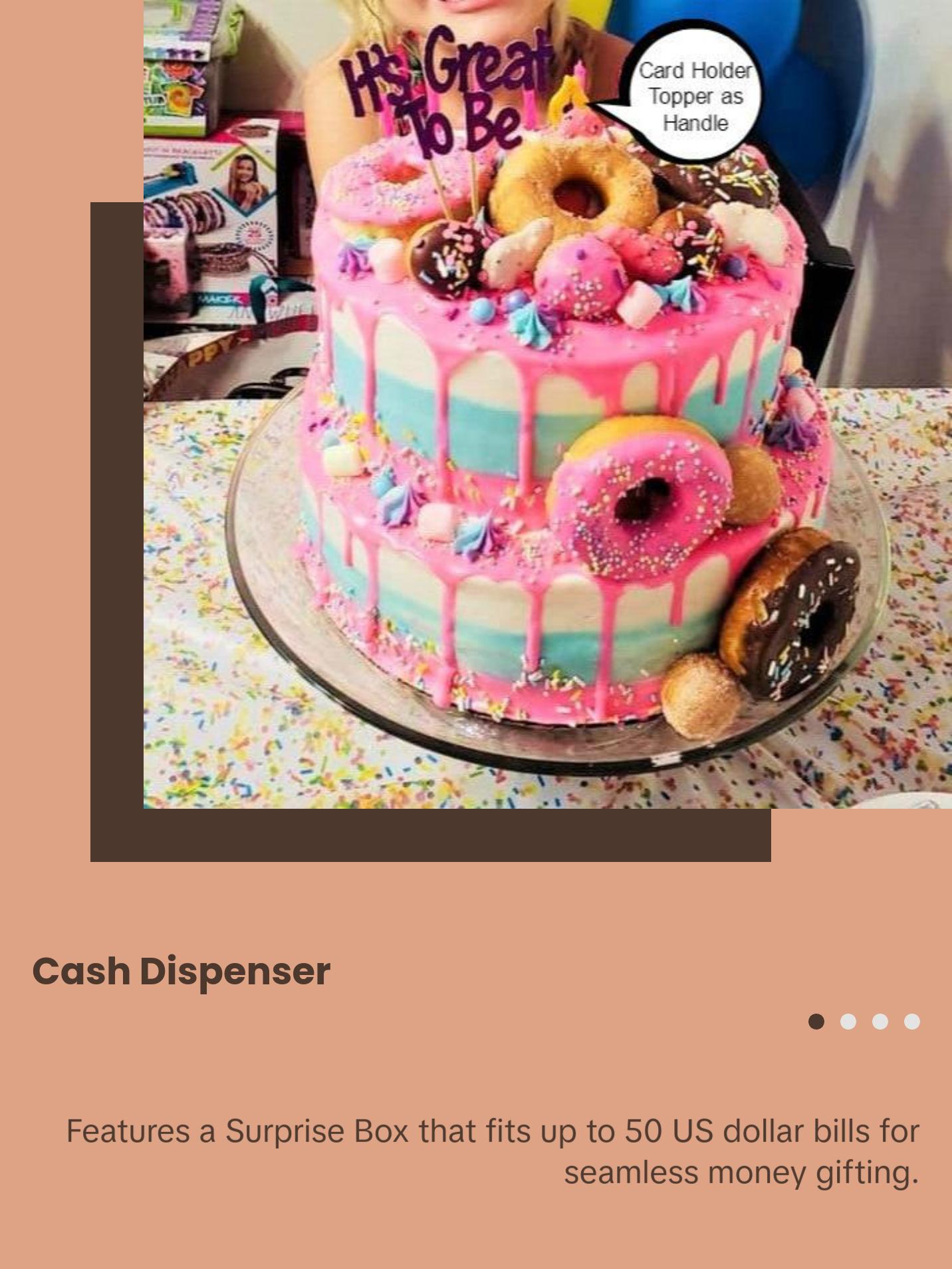 Money Cake Kit - Surprise Box™ With Card Holder Topper Gift Plastic Money Cake Kit - Surprise Box™ With Card Holder Topper Gift Plastic