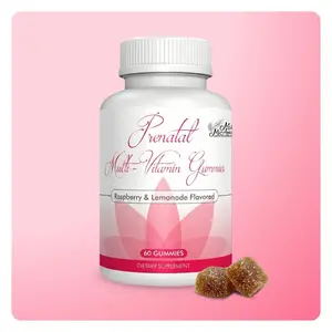 Prenatal Multivitamin Gummies | Raspberry-Lemonade Flavor | Multivitamins, DHA, Folic Acid, Zinc | Made in USA | 60 Gummies